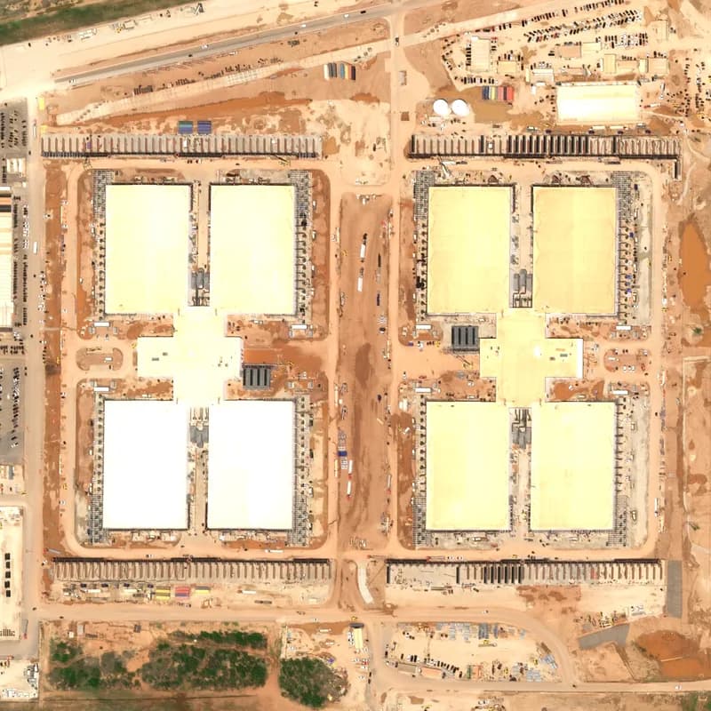 Satellite image of Stargate Abilene (OpenAI)
